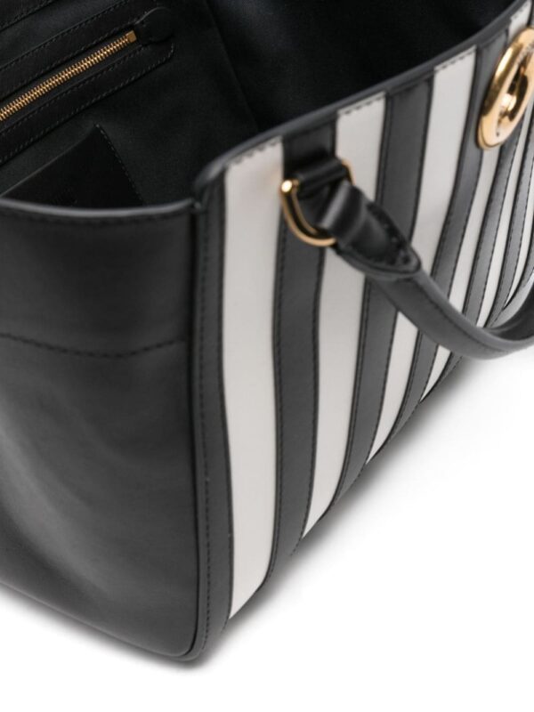 Moschino striped leather tote bag - Image 5