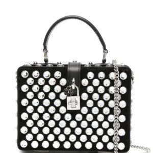 Dolce & Gabbana Box crystal-embellished leather bag
