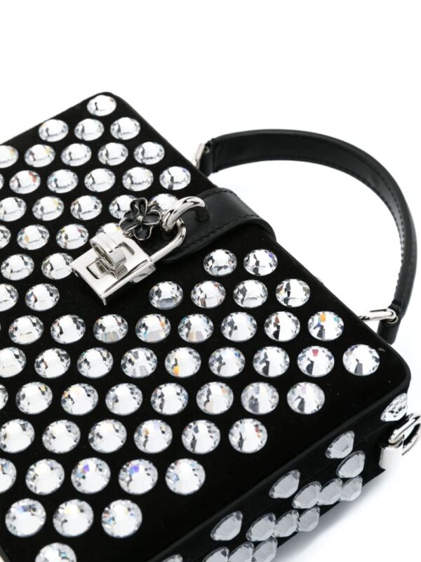 Dolce & Gabbana Box crystal-embellished leather bag - Image 4