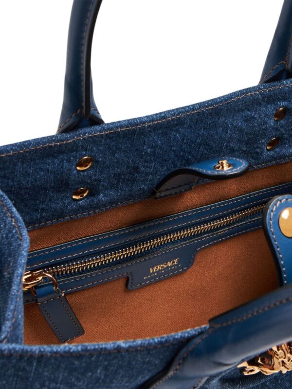 Versace La Medusa denim tote bag - Image 4