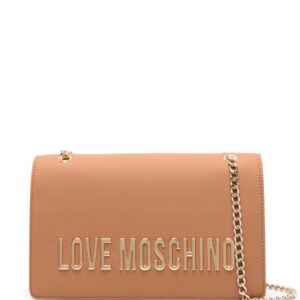 Love Moschino logo-plaque leather shoulder bag