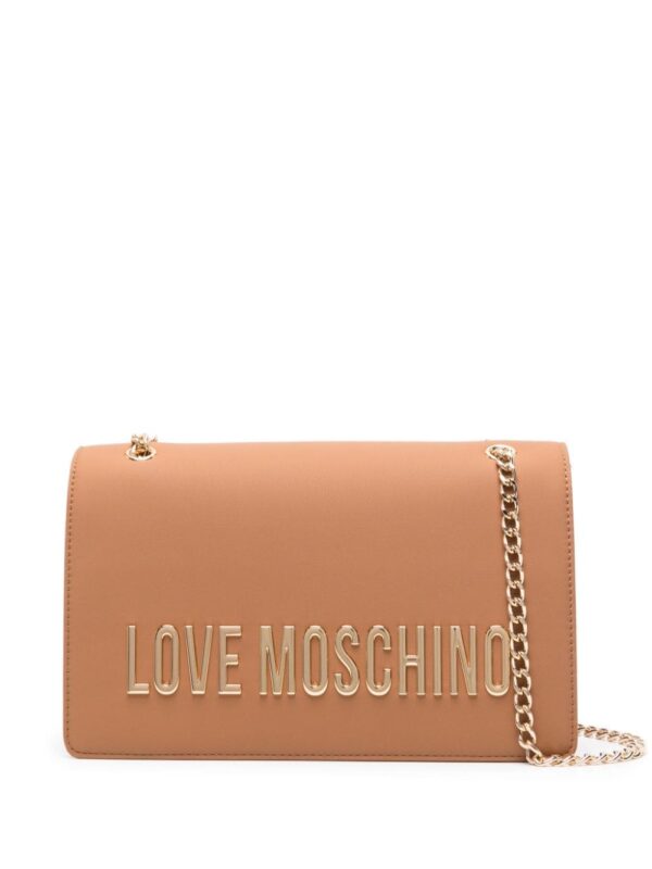 Love Moschino logo-plaque leather shoulder bag