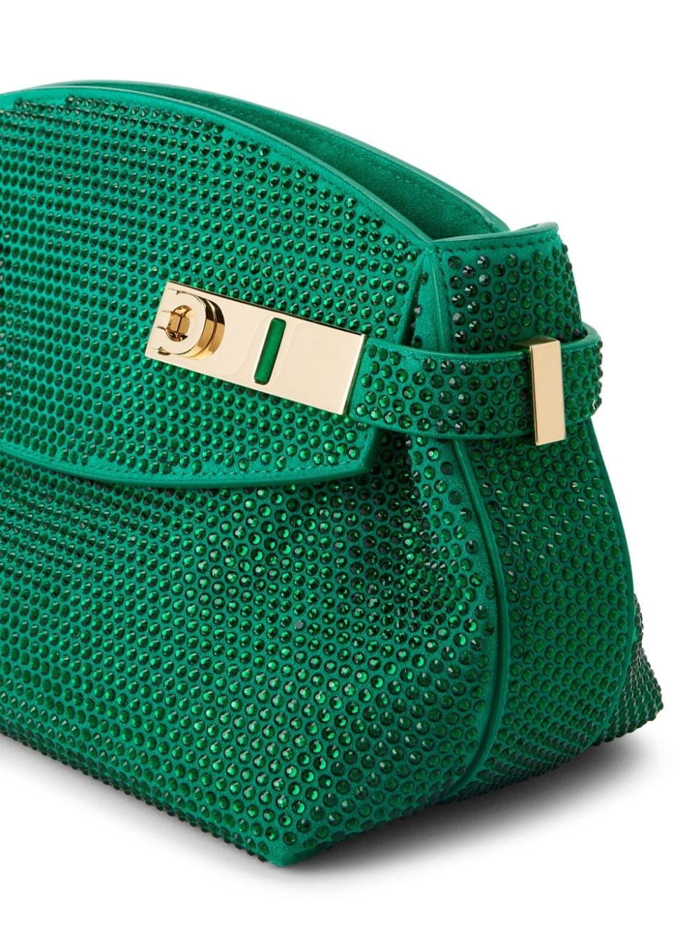 Ferragamo crystal-embellished leather clutch - Image 4