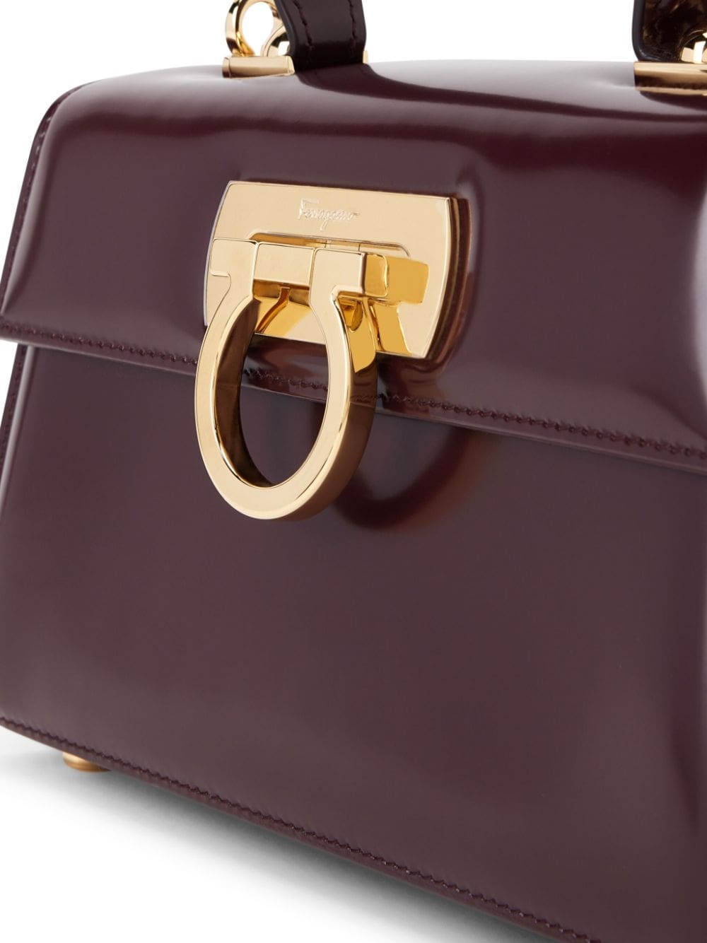Ferragamo Gancini leather tote bag - Image 4