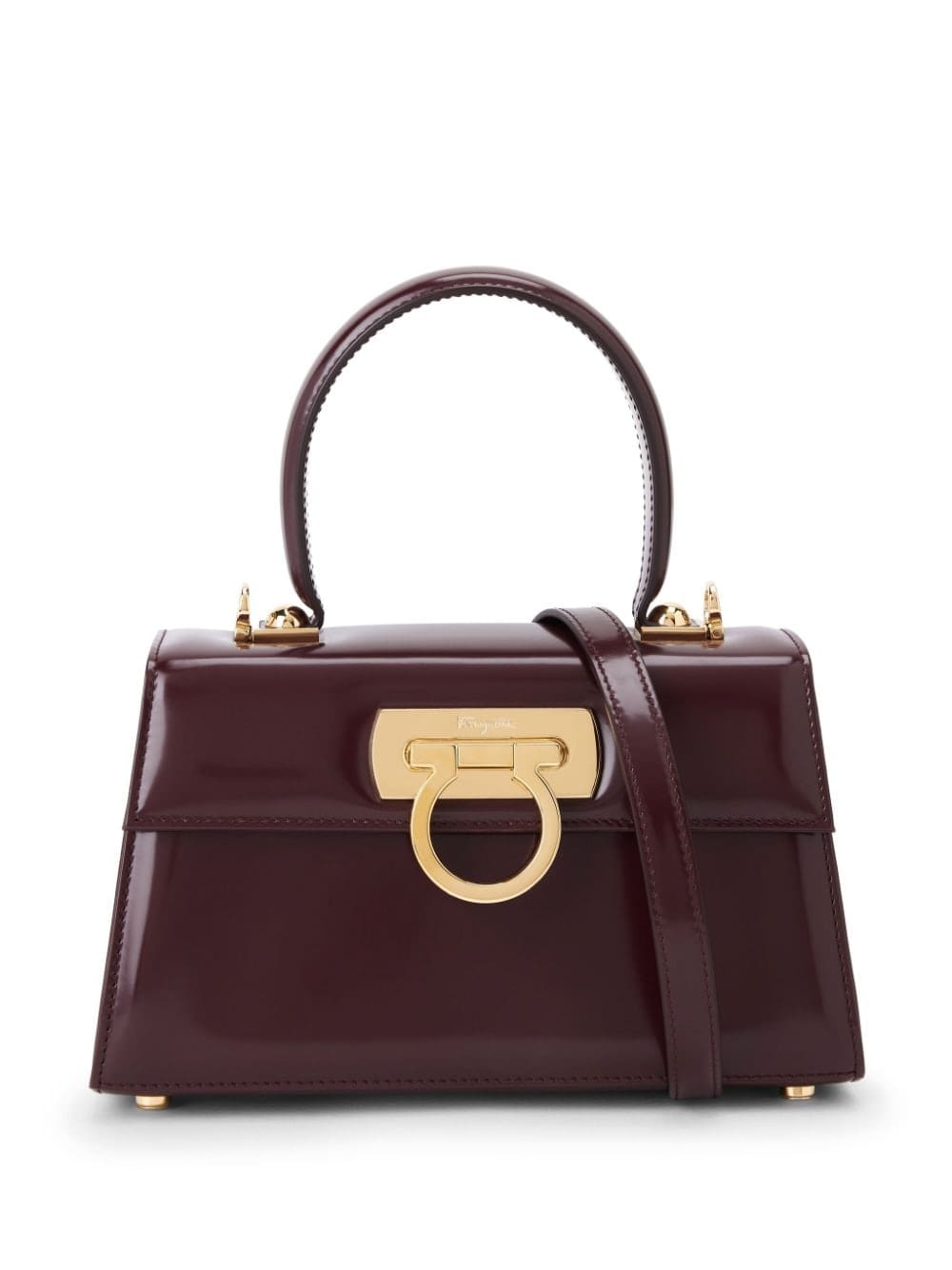 Ferragamo Gancini leather tote bag