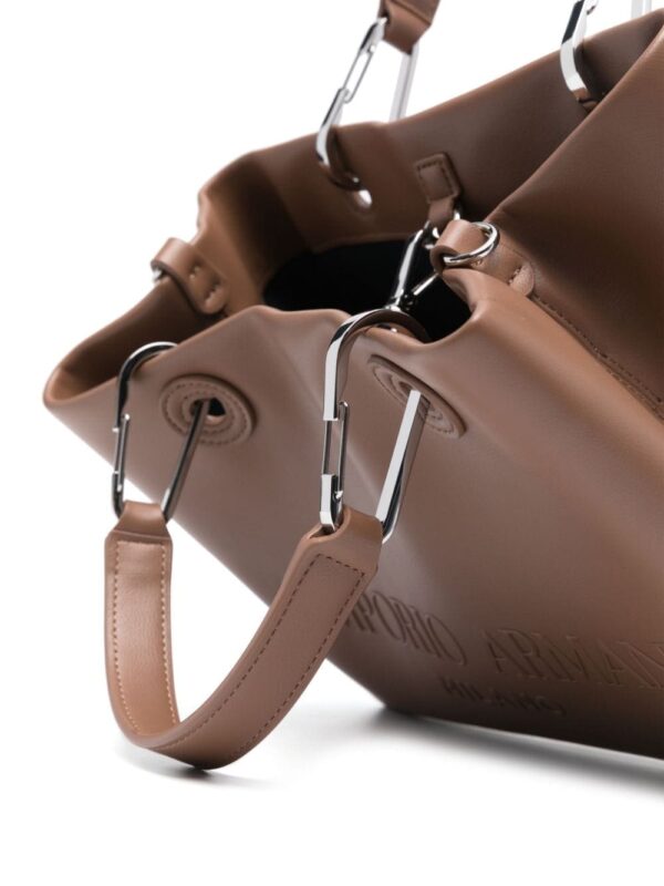 Emporio Armani small logo-embossed tote bag - Image 4