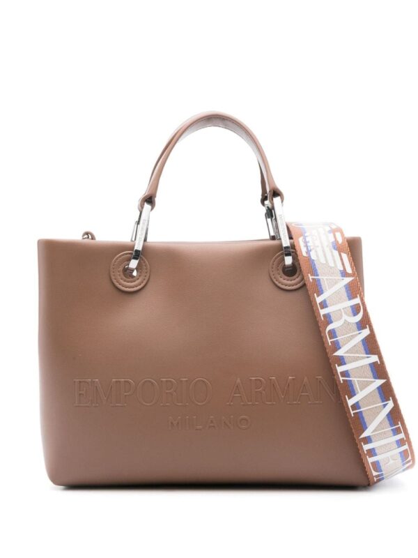 Emporio Armani small logo-embossed tote bag
