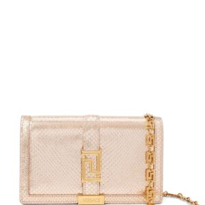 Versace crocodile-effect crossbody bag