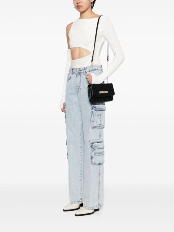 Love Moschino logo-plaque quilted crossbody bag - Image 2