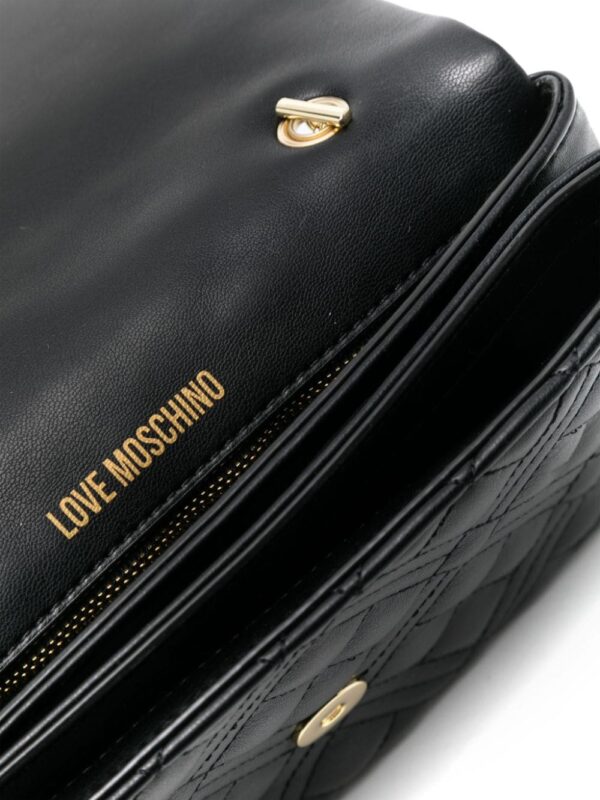Love Moschino logo-plaque quilted crossbody bag - Image 5