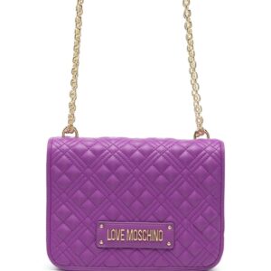 Love Moschino logo-plaque quilted shoulder bag