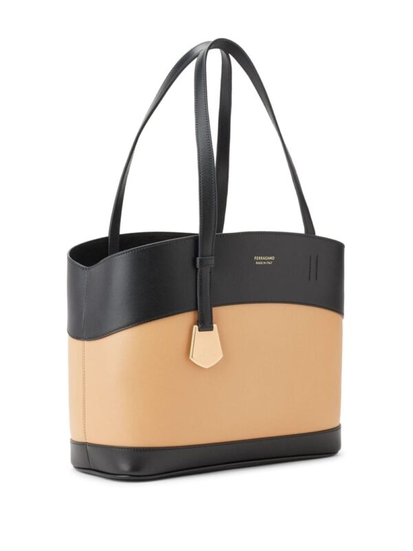 Ferragamo logo-print leather tote bag - Image 3
