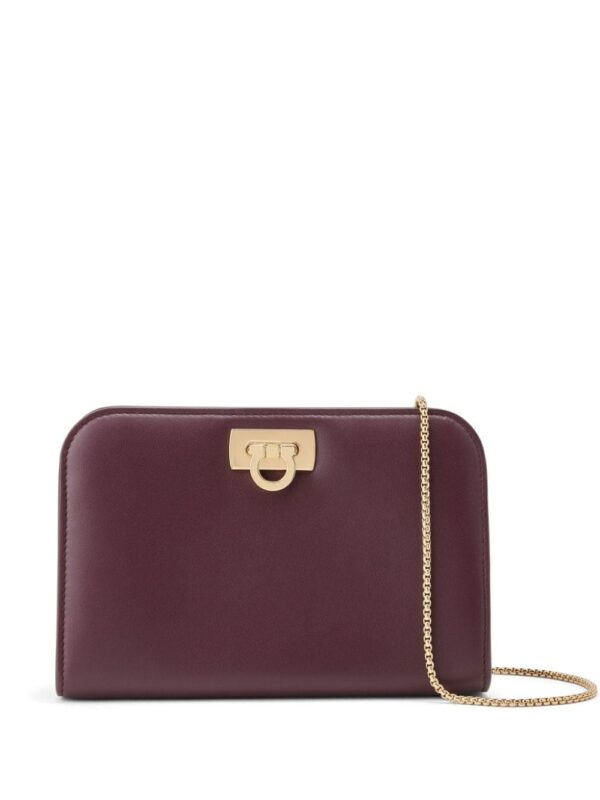 Ferragamo Diana leather clutch bag