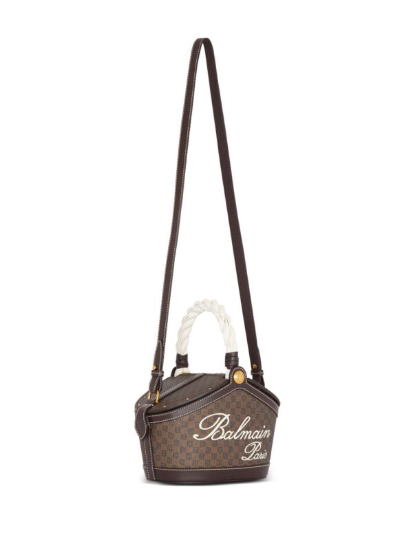 Balmain mini Monogram canvas bucket bag - Image 3