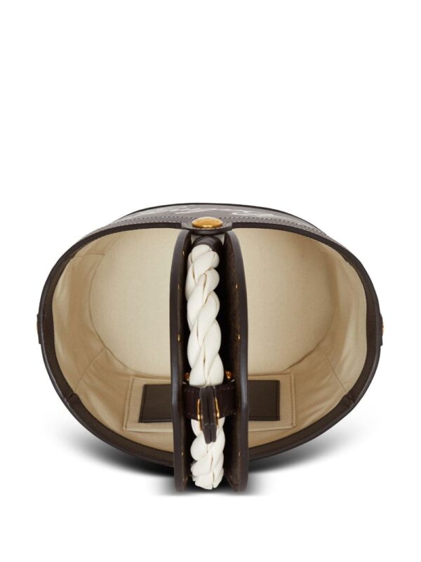 Balmain mini Monogram canvas bucket bag - Image 4