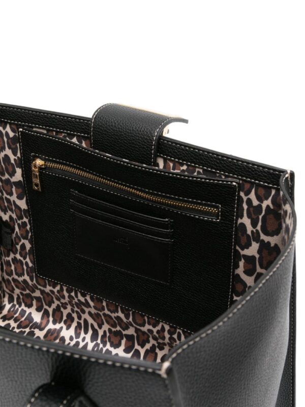 Love Moschino logo-lettering grained tote bag - Image 5