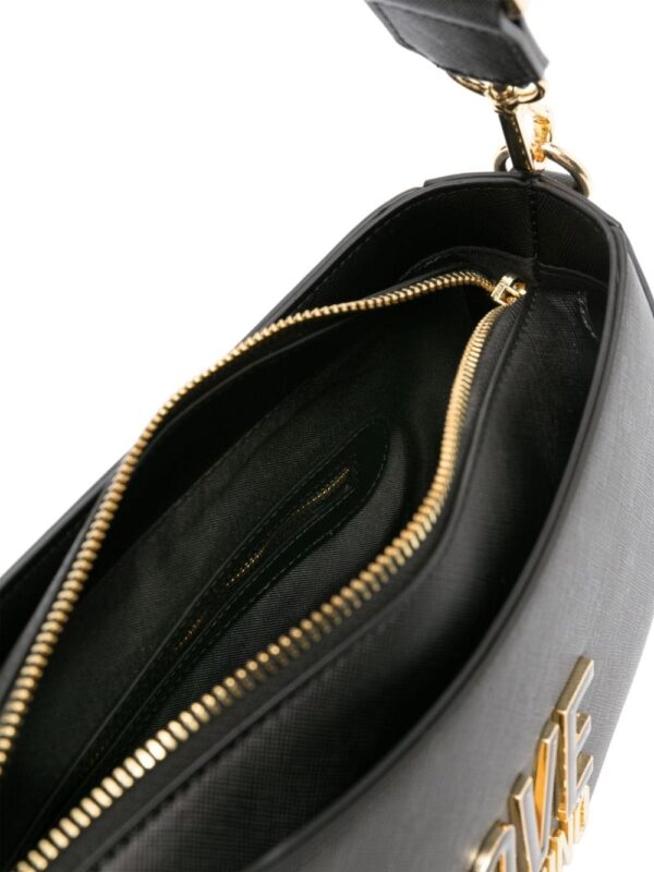 Love Moschino logo-plaque textured crossbody bag - Image 5
