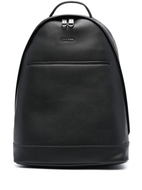 Calvin Klein logo-plaque leather backpack