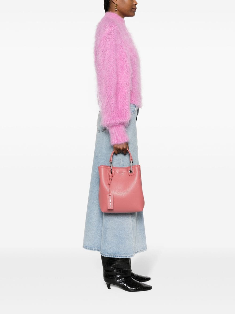 Emporio Armani logo-strap faux-leather bag - Image 2