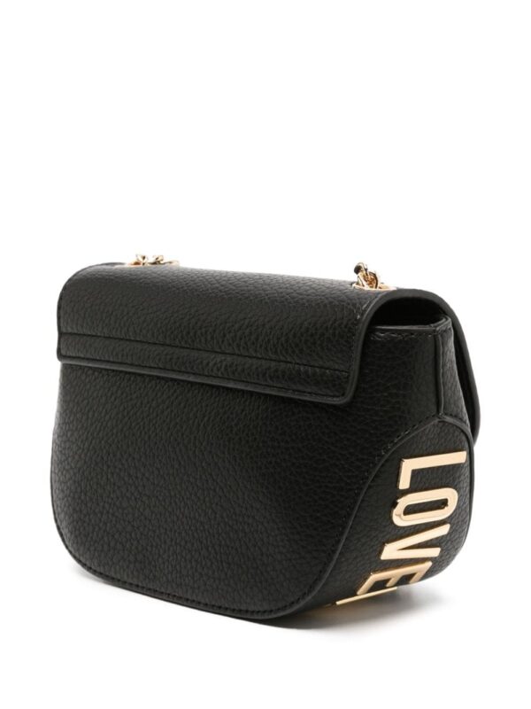 Love Moschino logo-lettering grained crossbody bag - Image 3
