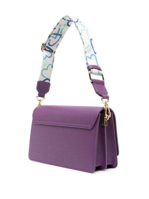 Love Moschino logo-plaque textured crossbody bag - Image 3