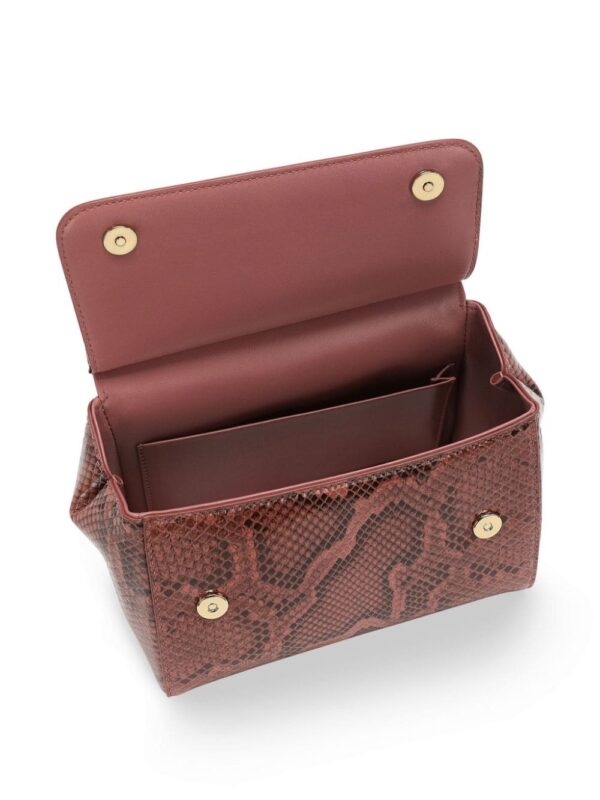 Dolce & Gabbana Sicily snakeskin-effect top-handle bag - Image 5