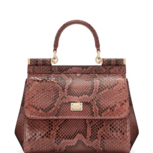 Dolce & Gabbana Sicily snakeskin-effect top-handle bag