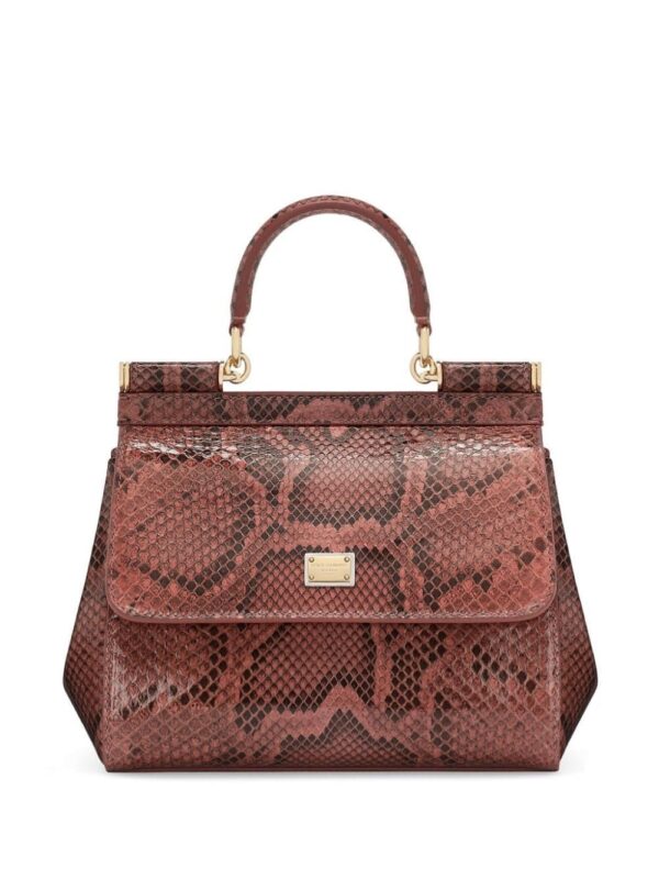 Dolce & Gabbana Sicily snakeskin-effect top-handle bag