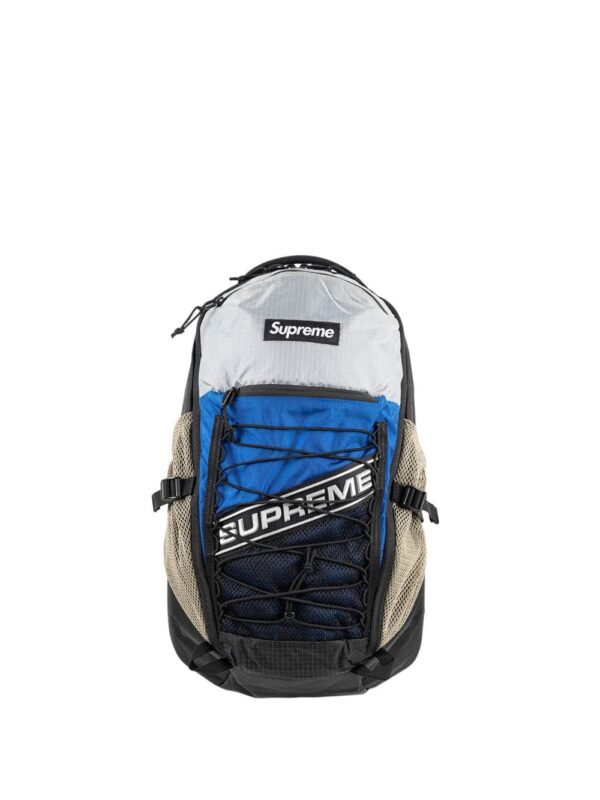Supreme logo colour-block backpack