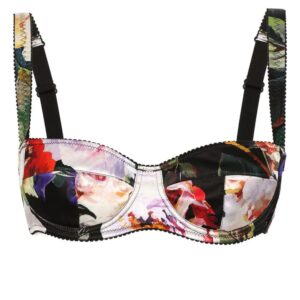 Dolce & Gabbana floral-print silk balconette bra