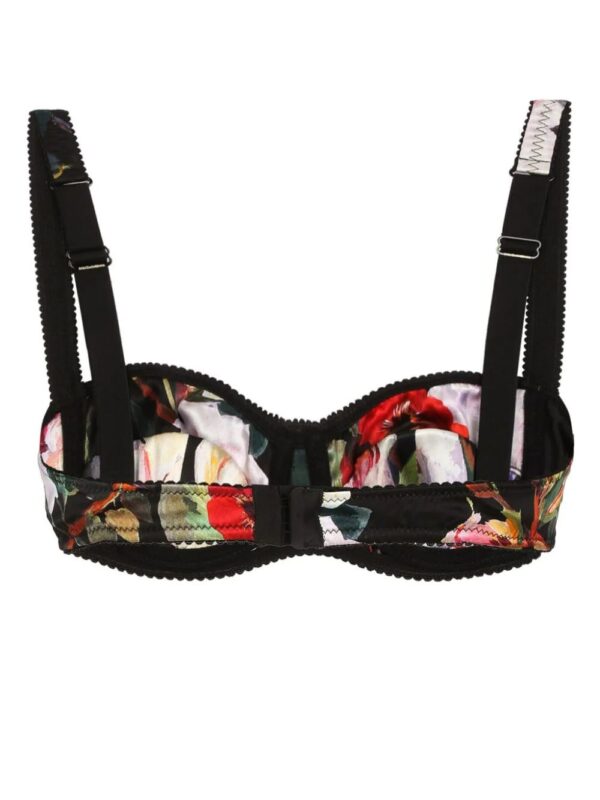 Dolce & Gabbana  floral-print silk balconette bra - Image 2
