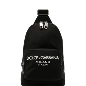 Dolce & Gabbana logo-appliqué zipped backpack