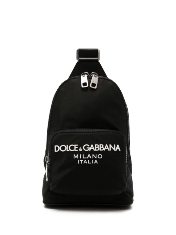 Dolce & Gabbana logo-appliqué zipped backpack