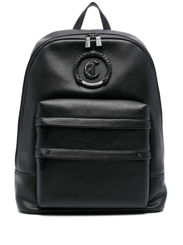 Just Cavalli appliqué-logo mesh-panel backpack