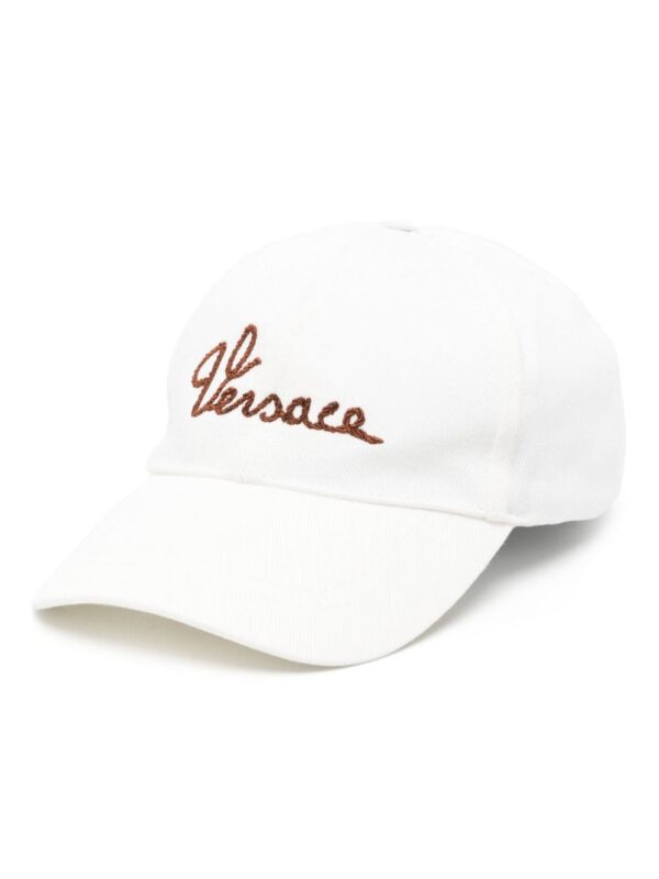 Versace logo-embroidered cotton cap