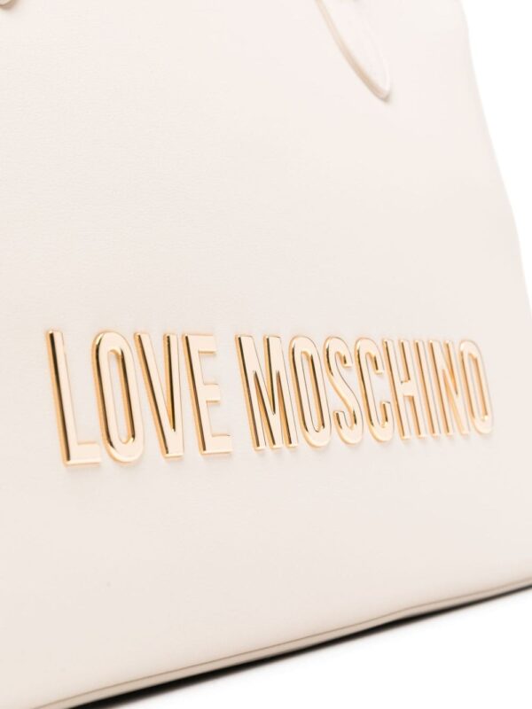 Love Moschino logo-plaque tote bag - Image 4