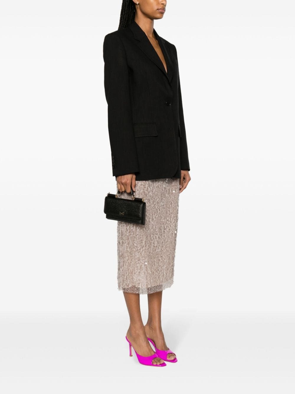 Dolce & Gabbana embossed-iguana leather clutch bag - Image 2