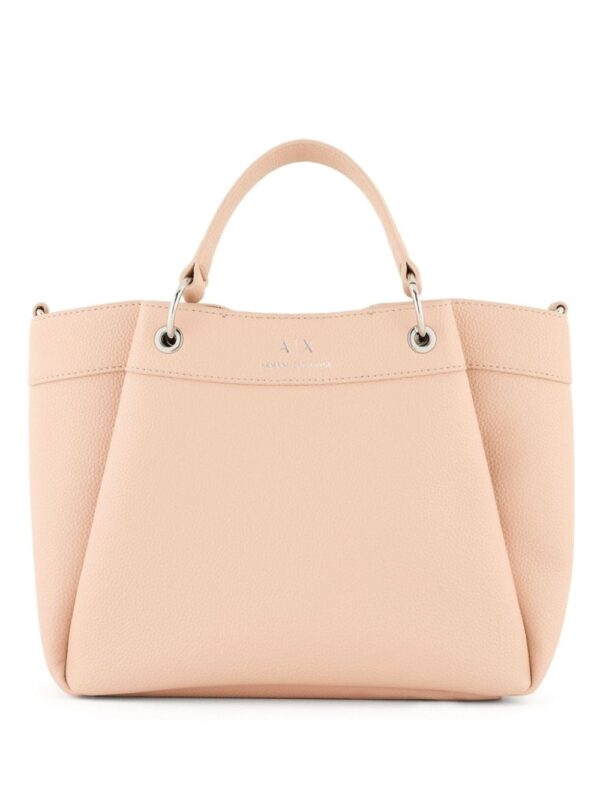 Armani Exchange logo-stamp tote bag