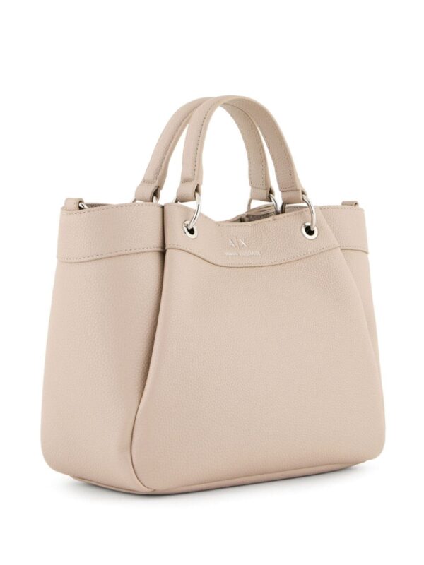 Armani Exchange logo-stamp pebble-texture tote bag - Image 3