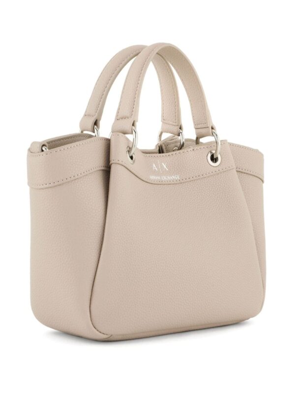 Armani Exchange logo-stamp pebble-texture tote bag - Image 3