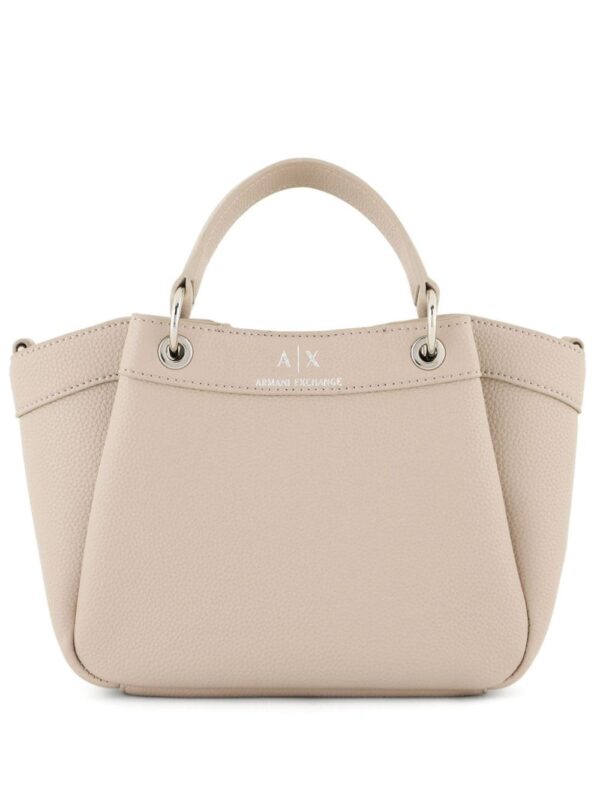 Armani Exchange logo-stamp pebble-texture tote bag