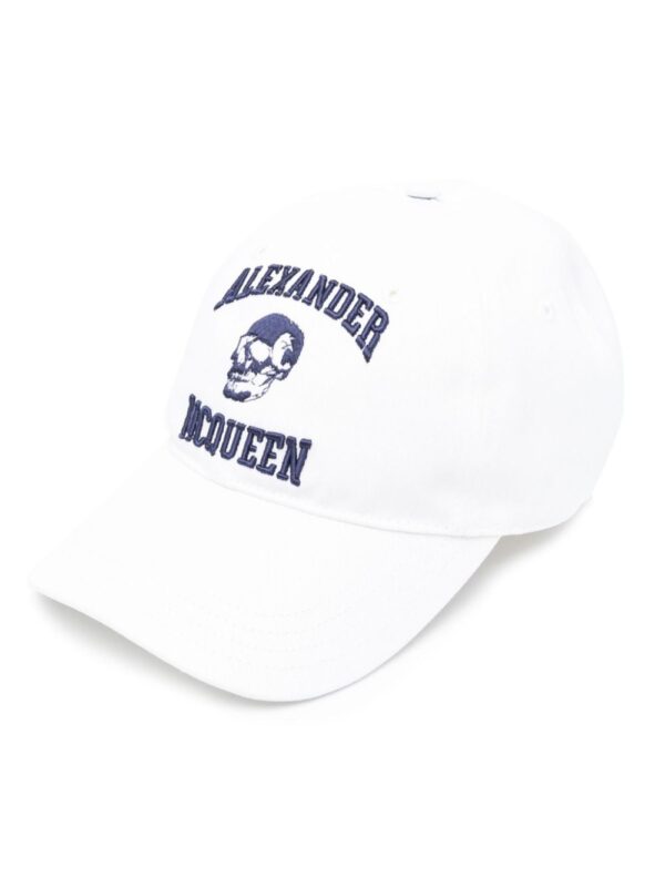 Alexander McQueen embroidered-motif cotton cap