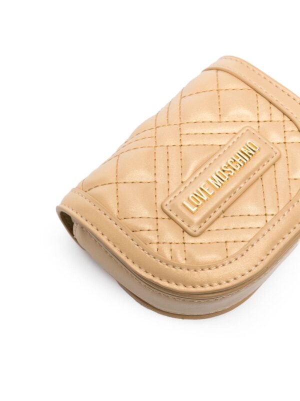 Love Moschino glitter-embellished quilted mini bag - Image 4