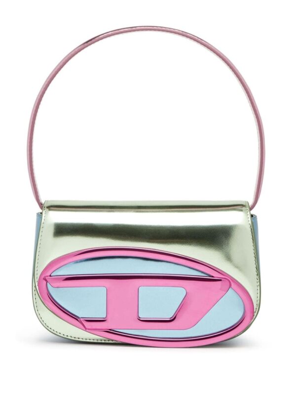 Diesel 1DR mirrored-finish shoulder bag