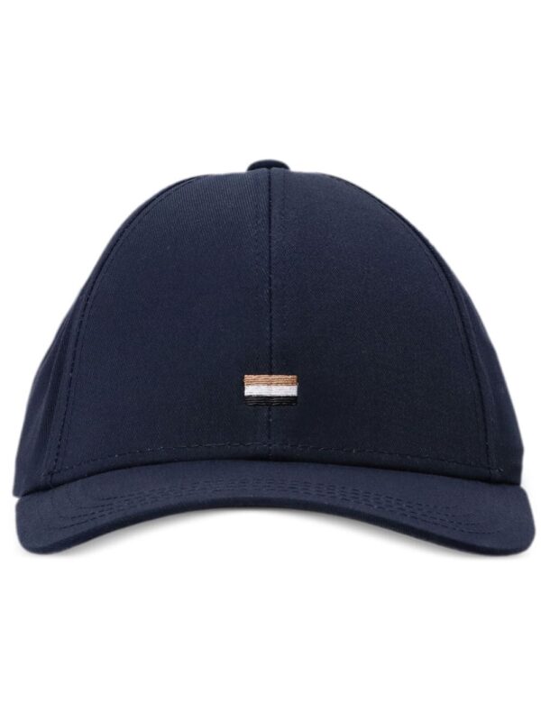 BOSS stripe-embroidered cotton cap