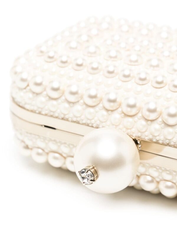 Jimmy Choo Cloud pearl-embellished clutch bag - Image 4