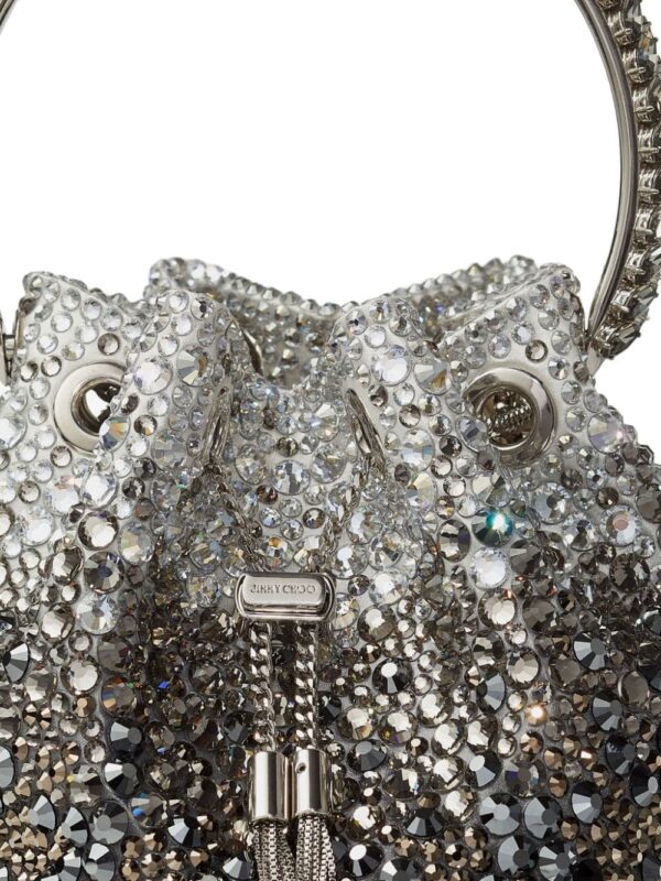 Jimmy Choo Bon Bon crystal-embellished shoulder bag - Image 4