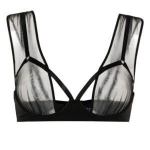 Maison Close  sheer mesh-panelled bra