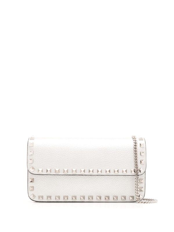 Valentino Garavani Rockstud leather wallet-on-chain