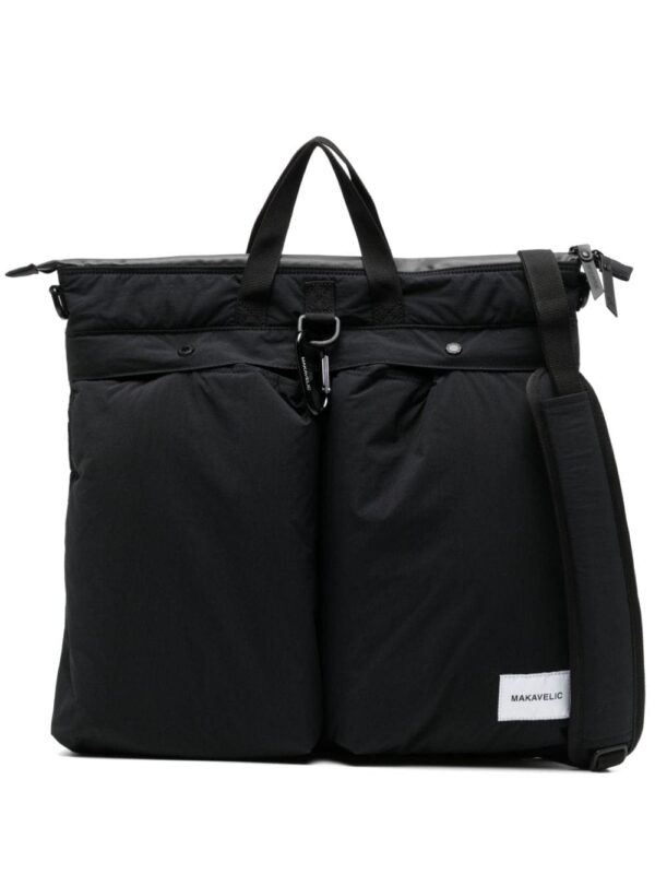 Makavelic logo-patch tote backpack